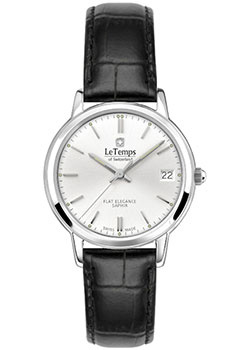 Швейцарские наручные  женские часы Le Temps LT1088 06BL01 Коллекция Flat Elegance Lady
