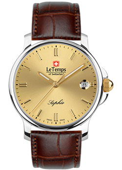 Швейцарские наручные  мужские часы Le Temps LT1065 46BL62 Коллекция Zafira Gent