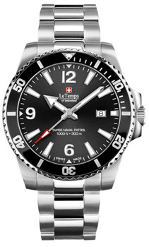 Швейцарские наручные  мужские часы Le Temps LT1043 01BS01 Коллекция Swiss Naval Patrol