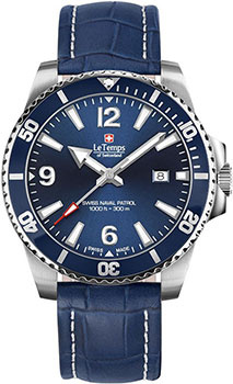 Швейцарские наручные  мужские часы Le Temps LT1043 03BL13 Коллекция Swiss Naval Patrol