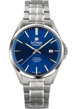 Швейцарские наручные  мужские часы Le Temps LT1025 13TB01 Коллекция Titanium Gent