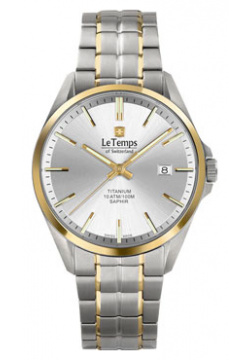 Швейцарские наручные  мужские часы Le Temps LT1025 64TB02 Коллекция Titanium Gent