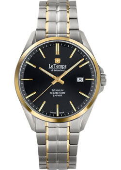 Швейцарские наручные  мужские часы Le Temps LT1025 65TB02 Коллекция Titanium Gent