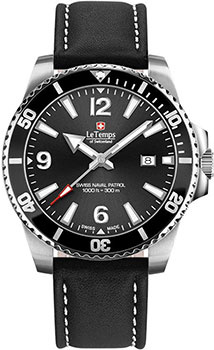 Швейцарские наручные  мужские часы Le Temps LT1043 01BL11 Коллекция Swiss Naval Patrol