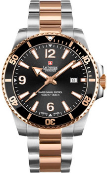Швейцарские наручные  мужские часы Le Temps LT1043 45BT02 Коллекция Swiss Naval Patrol