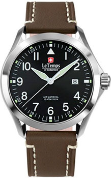 Швейцарские наручные  мужские часы Le Temps LT1040 01BL16 Коллекция Air Marshal
