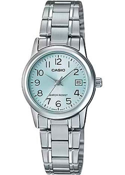 Японские наручные  женские часы Casio LTP V002D 2B Коллекция Analog