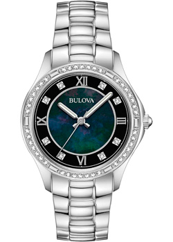 Японские наручные  женские часы Bulova 96L266 Коллекция Crystal Ladies