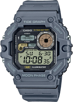 Японские наручные  мужские часы Casio WS 1700H 8A Коллекция Digital