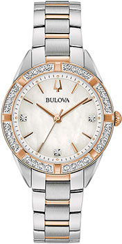 Японские наручные  женские часы Bulova 98R281 Коллекция Sutton кварцевые