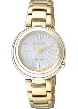 Японские наручные  женские часы Citizen EM0336 59D Коллекция Eco Drive