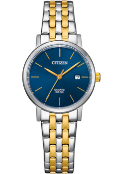 Японские наручные  женские часы Citizen EU6096 58L Коллекция Basic Кварцевые