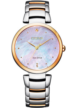 Японские наручные  женские часы Citizen EM0854 89Y Коллекция Eco Drive