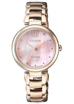 Японские наручные  женские часы Citizen EM0533 82Y Коллекция Eco Drive