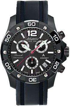 Швейцарские наручные  мужские часы Atlantic 87471 46 65S Коллекция Searock