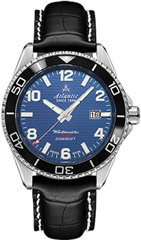 Швейцарские наручные  мужские часы Atlantic 55370 47 55S Коллекция Worldmaster Diver