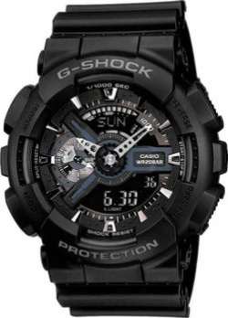 Японские наручные  мужские часы Casio GA 110 1B Коллекция G Shock Кварцевые