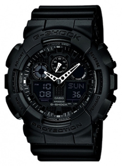 Японские наручные  мужские часы Casio GA 100 1A1 Коллекция G Shock Классический