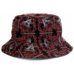 Панама THRASHER Bandana Bucket Hat Black/Red 2023 2000000680101 