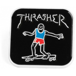Значок THRASHER Gonz Label Pin  2023 2000000679686 Яркий от