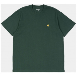 Футболка CARHARTT WIP S/S Chase T Shirt Discovery Green / Gold 4064958589587 