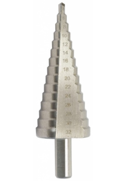 Сверло ступенчатое по металлу Hardcore 142432 (диаметры 4 32 мм  15 ступеней)