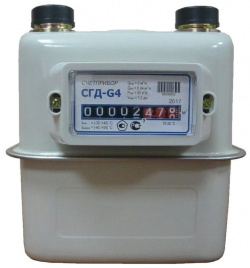 Левый счетчик газа Бетар СГД G4 ТК с термо корректором (Qном  +/ 3)