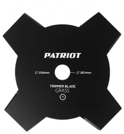 Нож для триммера Patriot TBS 4 809115205 (230x25 мм  лопасти) D=230*25 толщина 1 6м