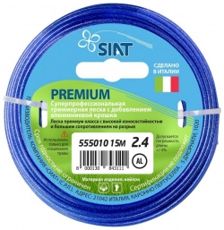 Леска для триммера Siat Premium Алюминиум 555010  круг 2 4 мм 15 м премиум 4*15м Л