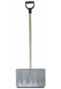 Лопата снеговая тротуарная  алюминиевая 500х330 мм деревянный черенок V ручка Без бренда