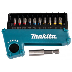 Набор насадок Makita Impact Premier E 03567  11 шт 25 мм C form PH PZ T магнитный держатель