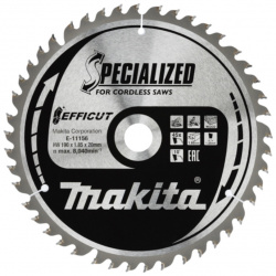 Пильный диск Makita EFFICUT E 11156  для дерева 190x20x1 85/1 35x45T
