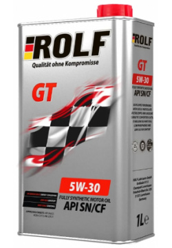 Масло моторное синтетическое Rolf GT SAE 5W 30 API SN/CF ACEA С2/C3 1 л 9333287 