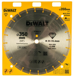 Алмазный диск DeWalt DT40213 QZ  350х25 4/20 мм