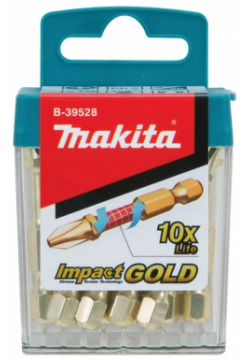 Набор насадок Makita Impact Gold B 39534 PZ2  25 мм C form (10 шт в наборе)