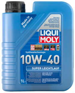 Масло НС синтетическое моторное Liqui Moly Super Leichtlauf 10W 40 1 л 9503 