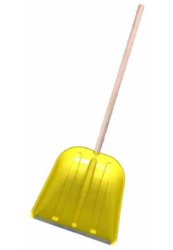 Лопата пластмассовая Мороз  410*410 цветная с алюминиевой планкой деревянным черенком высший сорт *