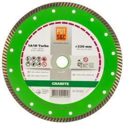 Круг отрезной алмазный PDT Turbo Granite 1А1R (230х2 6х10х22 2 мм) 810600TGRu 