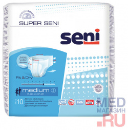 Подгузники для взрослых SUPER SENI 10 шт  Extra Large