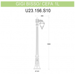 U23 156 S10 BYF1R Уличный фонарь Fumagalli Gigi Bisso/Cefa 1L