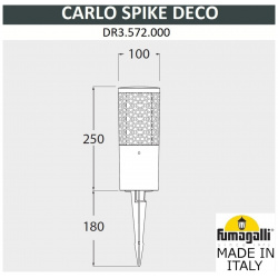 Ландшафтный светильник Fumagalli Carlo Deco SPIKE DR3 572 000 LXU1L