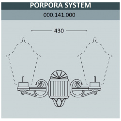 Консоль для паркового фонаря Fumagalli PORPORA SYS 000 141 A0 