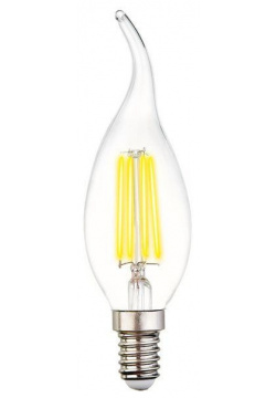 Филаментная светодиодная лампа E14 6W 4200К (белый) C37L F Filament Ambrella light (202215) 202215