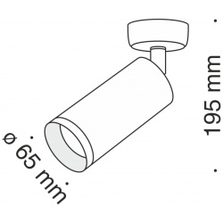 Накладной поворотный светильник Maytoni Focus C017CW 01MG
