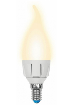 Диммируемая светодиодная лампа E14 7W 3000K (теплый) Uniel LED CW37 FR DIM PLP01WH (UL 00004299) 7W/3000K/E14/FR/DIM картон 