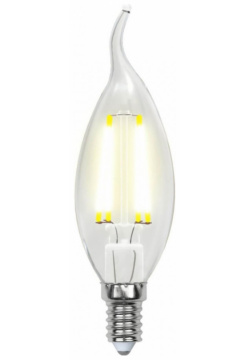 Филаментная светодиодная лампа E14 6W 4000K (белый) Air Uniel LED CW35 NW CL GLA01TR (UL 00002229) 6W/NW/E14/CL картон 