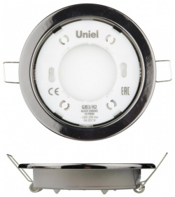 Встраиваемый ультратонкий светильник Uniel GX53/H2 BLACK CHROME 10 PROM (UL 00005055) 