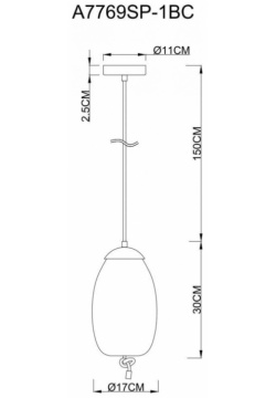 Подвесной светодиодный светильник Arte Lamp Cody A7769SP 1BC