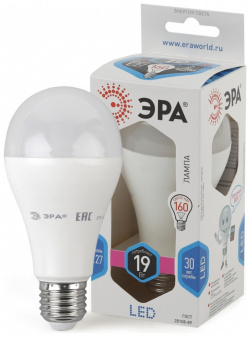 Лампа светодиодная ЭРА E27 19W 4000K матовая LED A65 840 Б0031703 
