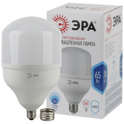 Лампа светодиодная ЭРА E27 65W 4000K матовая LED POWER T160 4000 E27/E40 Б0027923 